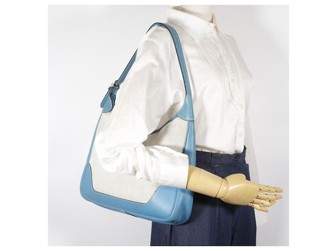 Borsa a Spalla Hermès Trim 31 Blu - vista 18