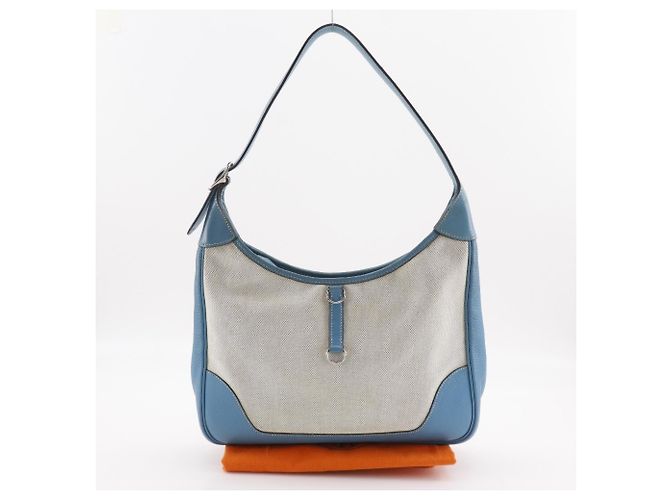 Borsa a Spalla Hermès Trim 31 Blu - vista 19