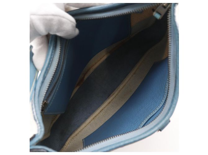 Borsa a Spalla Hermès Trim 31 Blu - vista 6