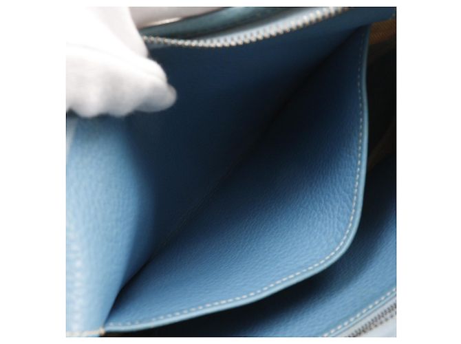 Borsa a Spalla Hermès Trim 31 Blu - vista 7