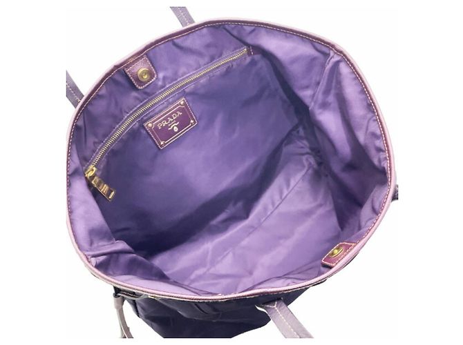 Borsa Tote Prada TESS.FROISSE' SAFFIANO in viola Porpora - vista 7