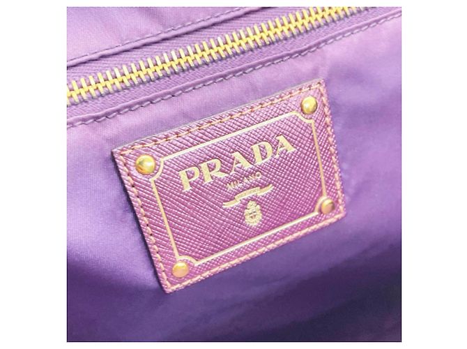 Borsa Tote Prada TESS.FROISSE' SAFFIANO in viola Porpora - vista 8