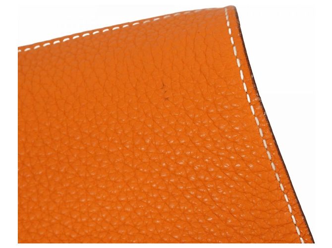 Borsa Tote Double Sens Hermès D'oro Arancione - vista 10