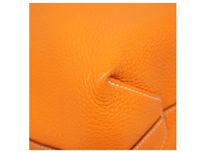 Borsa Tote Double Sens Hermès D'oro Arancione - vista 14