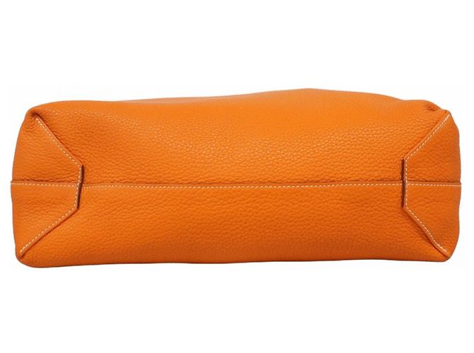 Borsa Tote Double Sens Hermès D'oro Arancione - vista 3