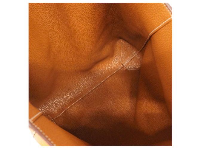 Borsa Tote Double Sens Hermès D'oro Arancione - vista 4