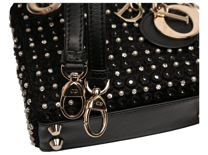 Dior Nero Micro Satin Cristallo Decorato Lady Dior - vista 10