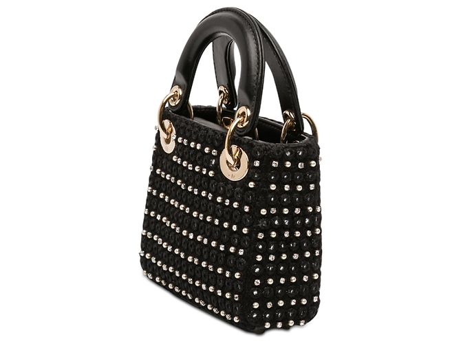 Dior Nero Micro Satin Cristallo Decorato Lady Dior - vista 2