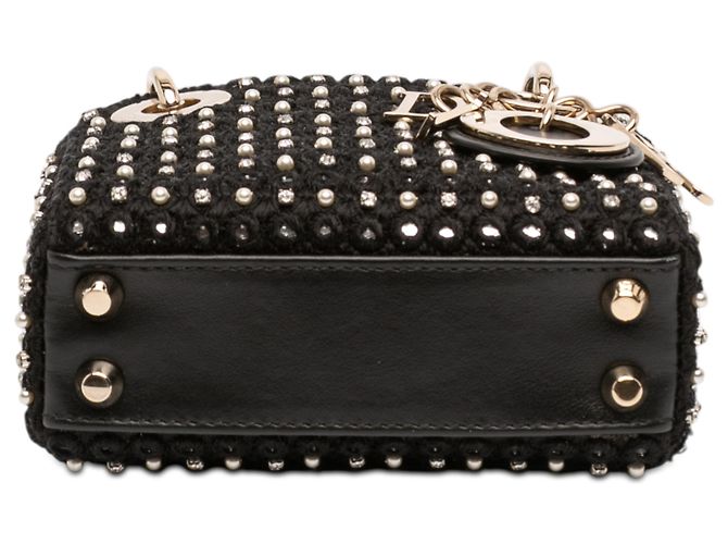 Dior Nero Micro Satin Cristallo Decorato Lady Dior - vista 3