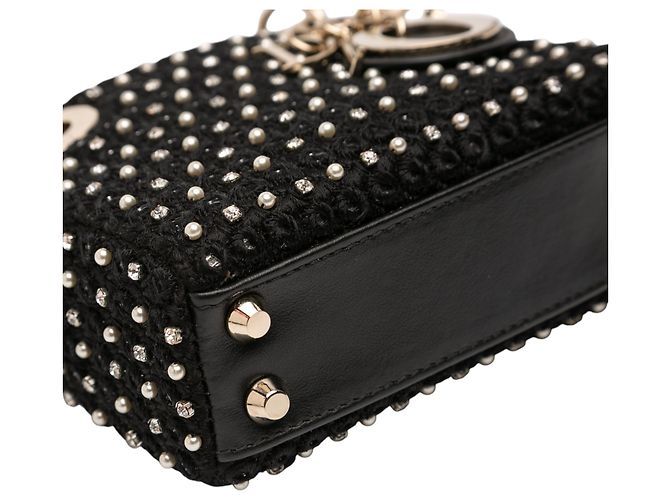 Dior Nero Micro Satin Cristallo Decorato Lady Dior - vista 7
