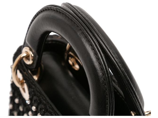 Dior Nero Micro Satin Cristallo Decorato Lady Dior - vista 8