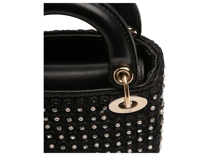 Dior Nero Micro Satin Cristallo Decorato Lady Dior - vista 9