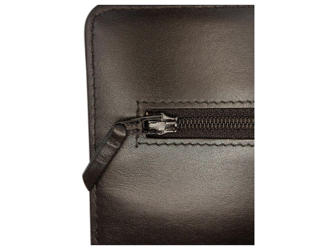Wallet On Chain Cartera Chanel negra de piel patentada acolchada con cadena CC Negro - vista 7