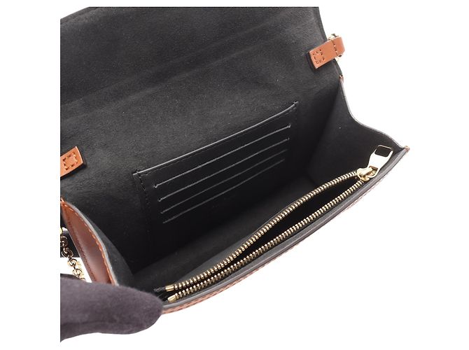 Portafoglio Louis Vuitton Dauphine Wallet on Chain in Monogramma Inverso Marrone - vista 3