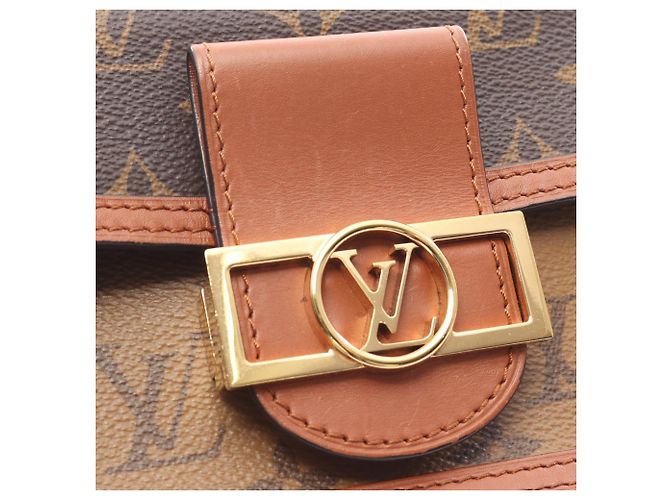 Portafoglio Louis Vuitton Dauphine Wallet on Chain in Monogramma Inverso Marrone - vista 6