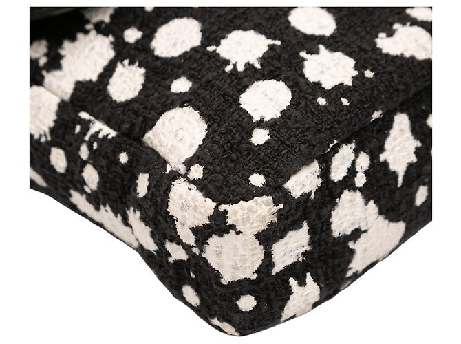 Chanel Nero CC Tweed Schizzi di Vernice Flap - vista 9