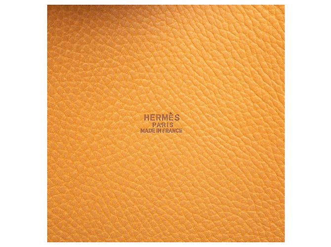 Secchiello PM Mangeoire in Clemence Marrone Hermès Caramello - vista 5
