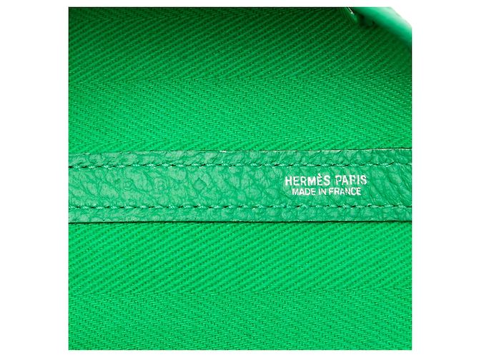 Hermès Garden Party 36 em Toile Verde e Negonda - vista 5