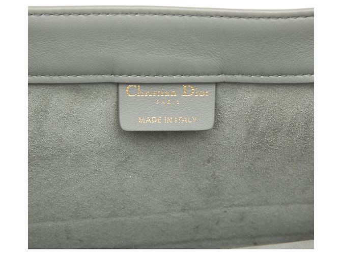 Book Tote Dior Borsa Libro Media in Pelle Grigia Embossed Marrone - vista 5