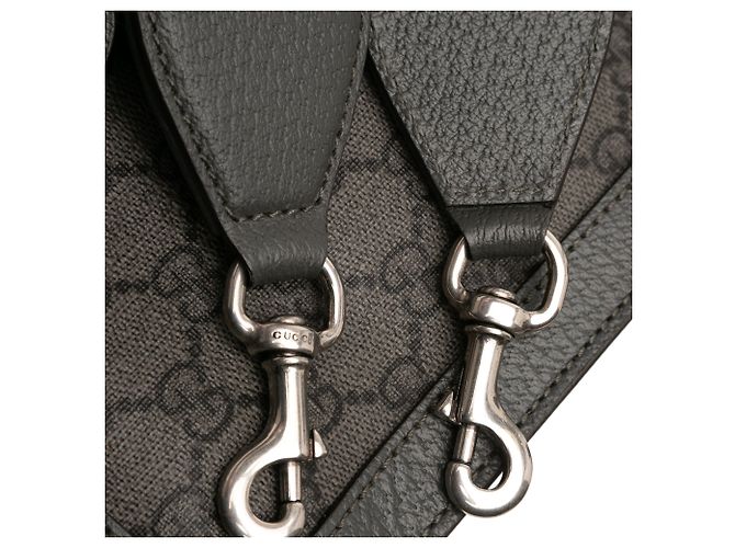 Sacoche Ophidia GG Supreme moyen gris Gucci Marron - vue 7