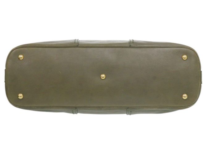 Bolsa de couro Yves Saint Laurent Muse Verde oliva - Ansicht 4