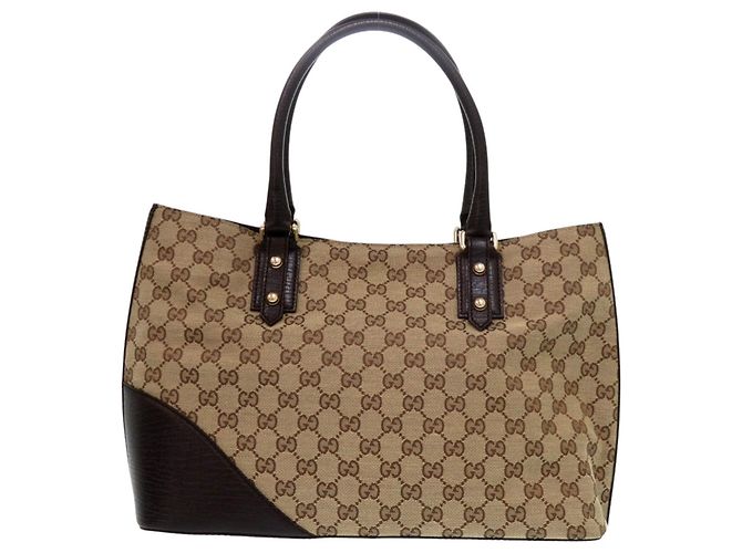 Borsa Tote Horsebit Gucci Marrone Beige - vista 3
