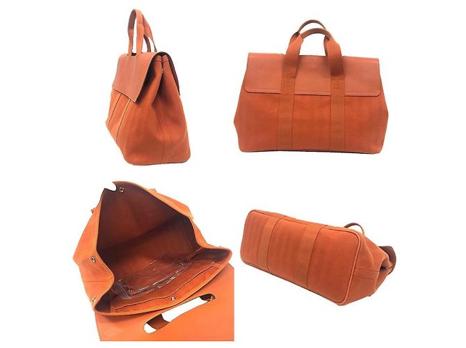 Hermès HERMES Borsa Valparaiso MM in Arancione - vista 2