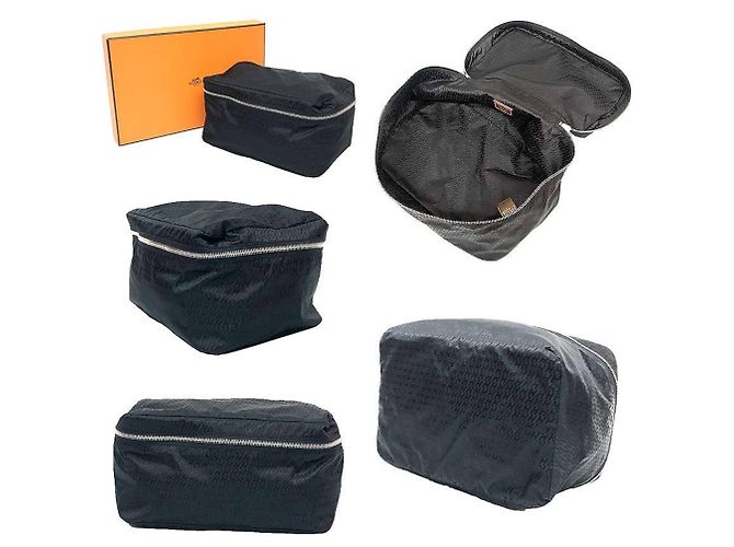 Pochette Mini Cube in Seta da Viaggio Hermès in Nero - vista 2