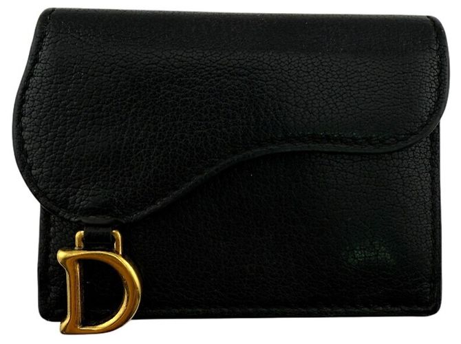 Billetera Compacta Saddle Christian Dior Negro - vista 3