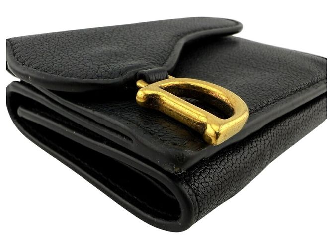 Billetera Compacta Saddle Christian Dior Negro - vista 4
