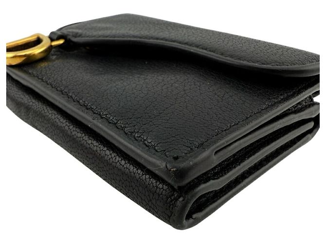 Billetera Compacta Saddle Christian Dior Negro - vista 5