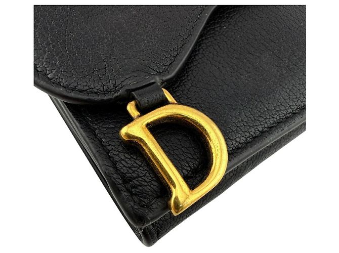 Billetera Compacta Saddle Christian Dior Negro - vista 8