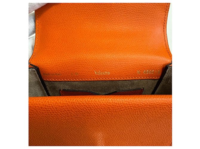 Borsa a tracolla a catena Valextra Spritzer Small Arancione - vista 8