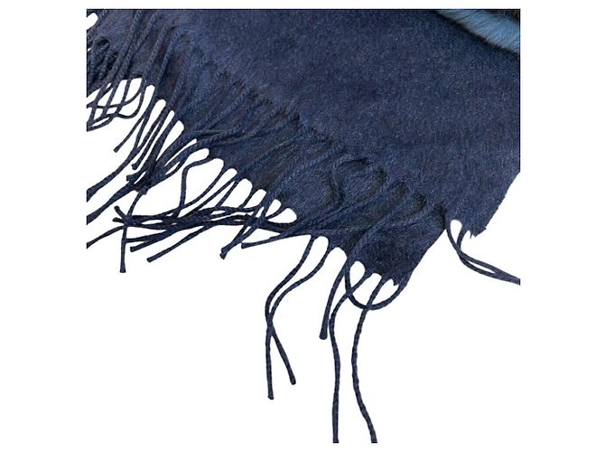 Sciarpa in seta e mohair Orirag di Fendi Blu navy - vista 5