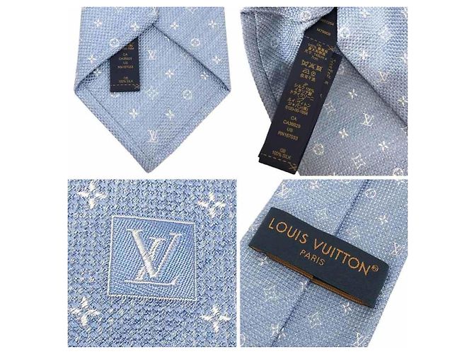 Cravatta in seta Louis Vuitton in blu Blu chiaro - vista 3