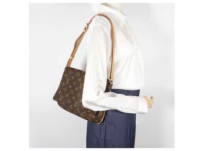 Louis Vuitton Musette Tango Shoulder Bag Brown Monogram - view 11