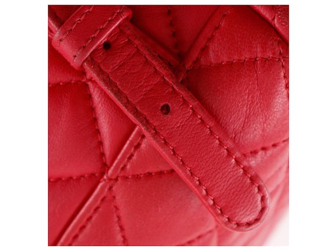 Chanel Matelasse Red Leather Backpack - view 13