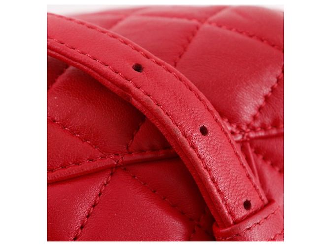 Chanel Matelasse Red Leather Backpack - view 14