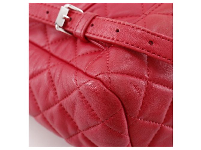 Chanel Matelasse Red Leather Backpack - view 6