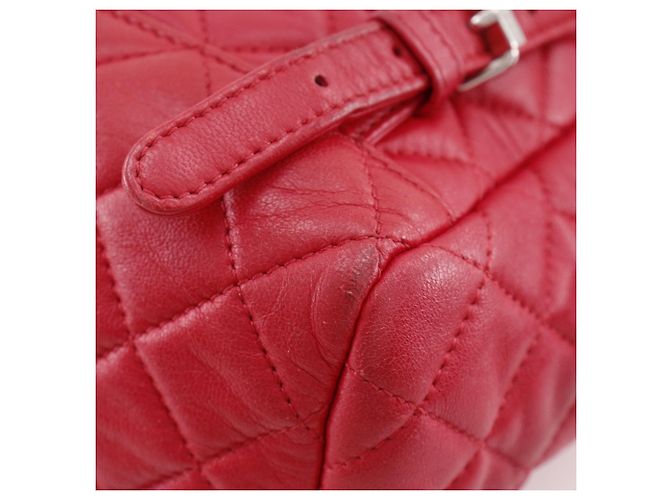Chanel Matelasse Red Leather Backpack - view 7