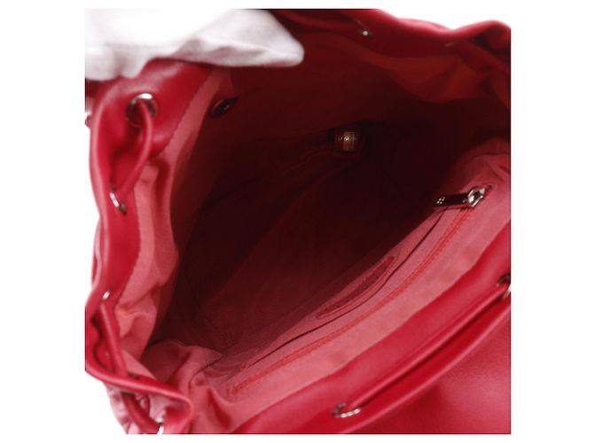 Chanel Matelasse Red Leather Backpack - view 8