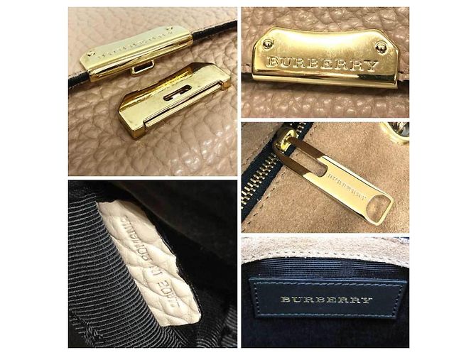 Bolso de hombro de cuero con cadena Burberry Beige - vista 3