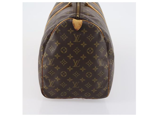 Borsa Keepall Louis Vuitton in tela Monogram 50 Marrone - vista 3