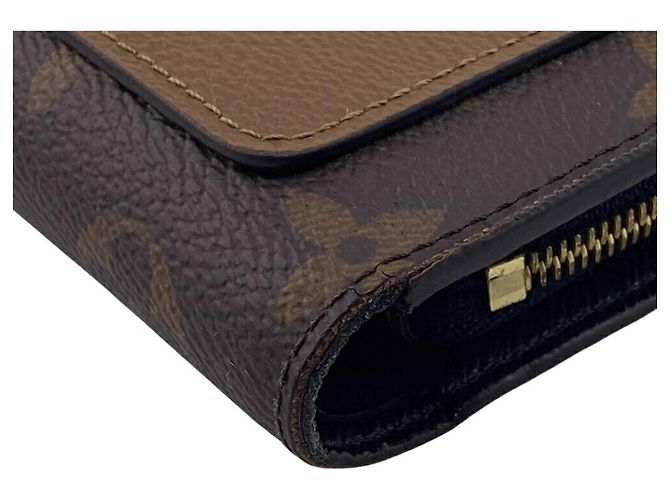 Louis Vuitton Monogram Reverse Bi-fold Wallet Brown - view 3