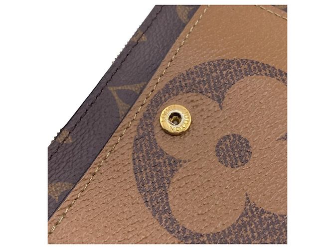 Louis Vuitton Monogram Reverse Bi-fold Wallet Brown - view 6