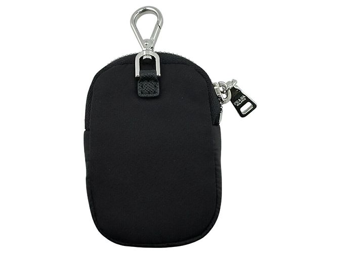 Pochette Mini Triangle Re-Nylon de Prada Noir - vue 2