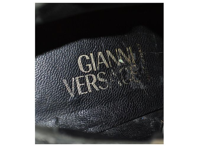 Botines Gianni Versace de cuero gris - vista 5