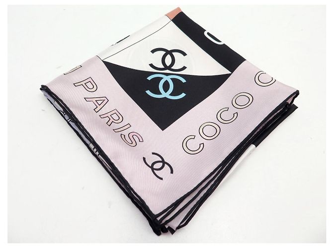 FOULARD CHANEL CC TIMELESS CAMBON CAMELIA COCO 90 IN SETA Multicolore - vista 10