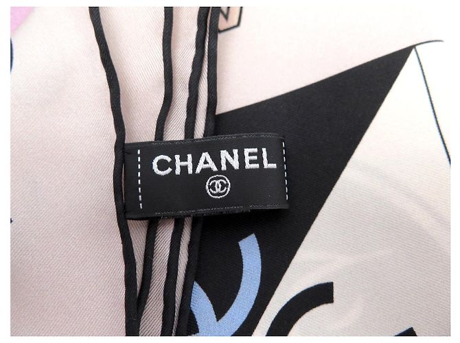 FOULARD CHANEL CC TIMELESS CAMBON CAMELIA COCO 90 IN SETA Multicolore - vista 12