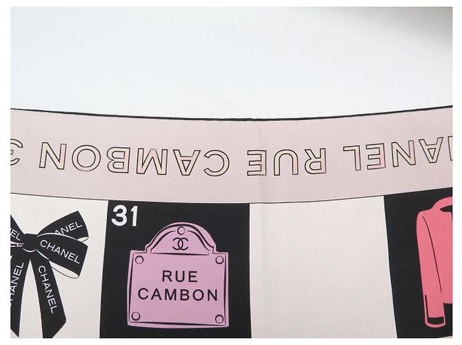 FOULARD CHANEL CC TIMELESS CAMBON CAMELIA COCO 90 IN SETA Multicolore - vista 9